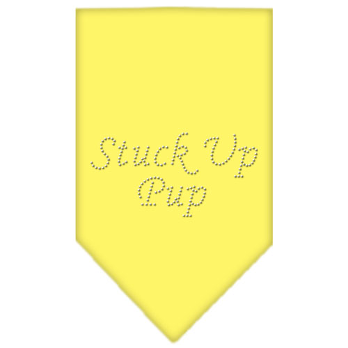 Stuck Up Pup Rhinestone Bandana Yellow Large